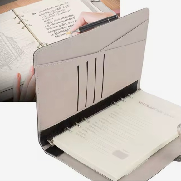 Smart Notebook with Lamp, Audio Recording, Portable Chargers, Fillable Planner